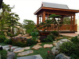 涼亭古建防腐木戶外園林景觀工程